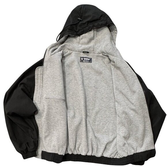 LANDWAY Wind-Resistant Hooded Jacket Mens Small Lined Full Zip Pockets Bomber‎ - Picture 4 of 12